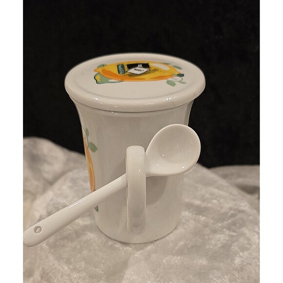 Monokuro Boo Mug With Lid and Spoon Pier One Imports In Box Rare - Picture 5 of 10